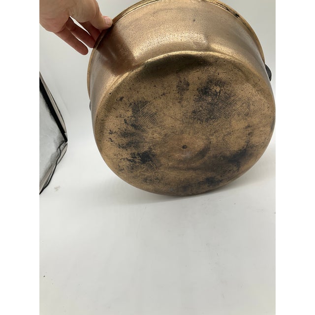 Farmhouse Lot of 7 Vintage Brass Pots, Cauldrons, Ladle For Sale - Image 3 of 13