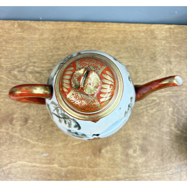 Striking Vintage Kutani Porcelain 17-Piece Set For Sale - Image 4 of 18