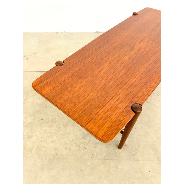 1960s Teak Coffee Table with Reversible Top by Louis van Teeffelen for Webe, 1960s For Sale - Image 5 of 18