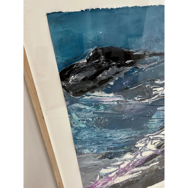 Abstract Acrylic on Paper by Bernyce Alpert Winick, Usa 1980s For Sale In New York - Image 6 of 7