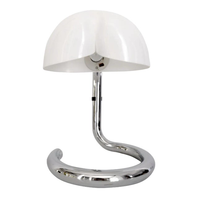 Vintage Chrome Table Lamp from Metalarte, 1970s For Sale
