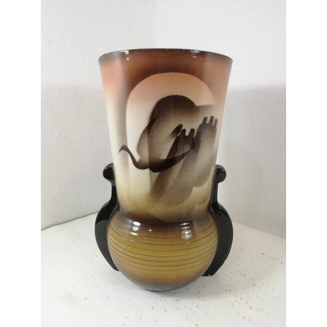 Mid-Century Modern Vintage Ceramic Vase from Civita Castellana, Italy, 1930s For Sale - Image 3 of 17