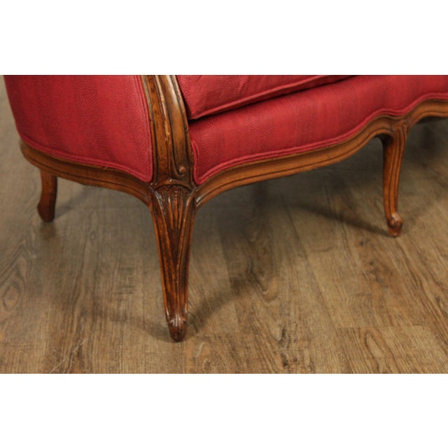 French Louis XV Style Walnut Upholstered Sofa For Sale - Image 10 of 18