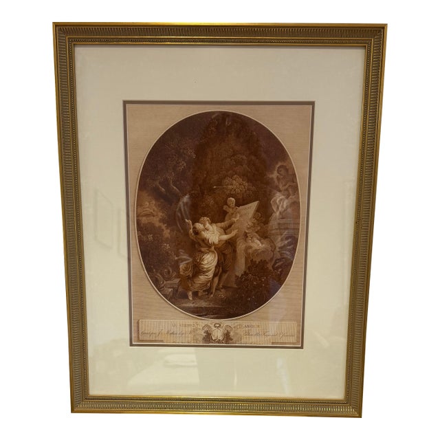 Jean Mathieu After Fragonard, Le Serment D’Amour, 19th Century Engraving [sh.s-l-7.5050] Reproduction For Sale