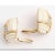 Mid-Century Modern White Coral and 18kt Yellow Gold Clip-on Earrings Vintage 60s For Sale - Image 3 of 7