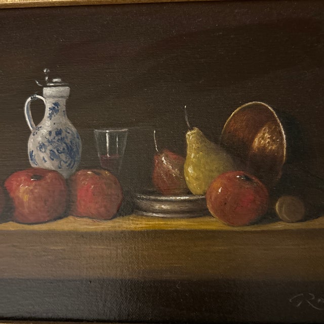 French Late 20th Century Original Gérard Roux Still Life Painting For Sale - Image 3 of 11