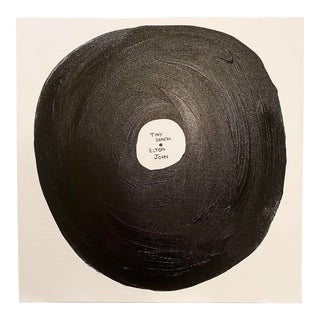 Abstract Vinyl Record Painting, Tiny Dancer For Sale