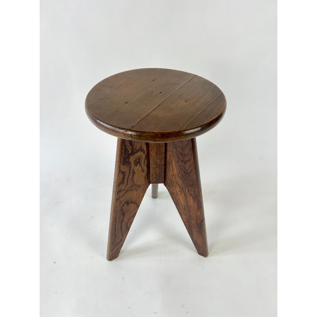 1940s French Modernist Stool, 1940s For Sale - Image 5 of 14
