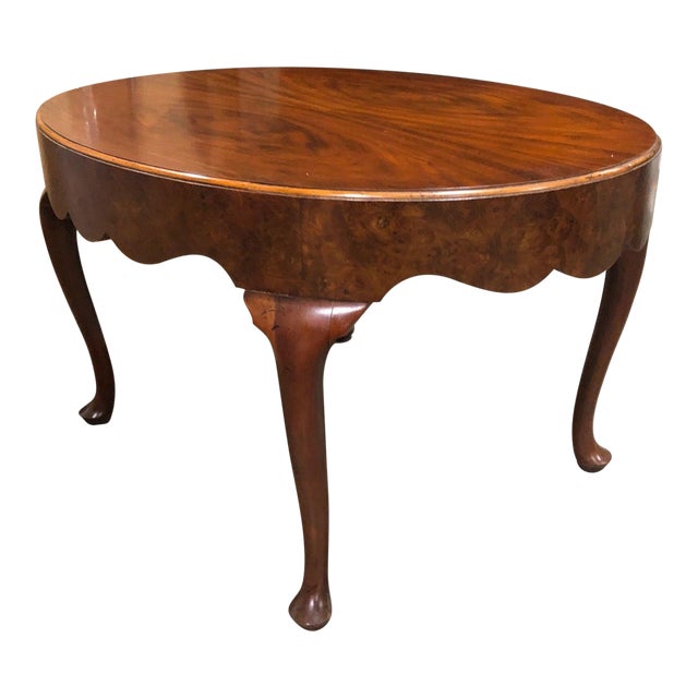 Baker Burled Walnut Queen Anne Coffee Table Chairish