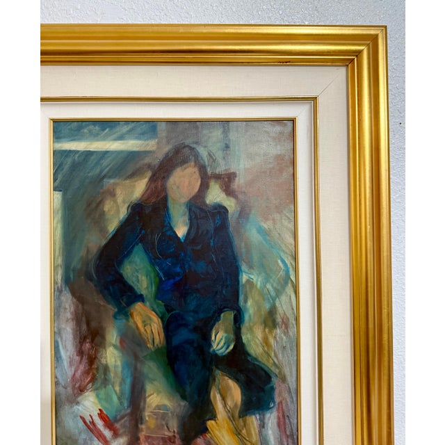 Itamar Siani, Rare Jewish Yemenite Woman Oil Painting Israeli Girl Judaica Itamar Siani, 1979 For Sale - Image 10 of 11