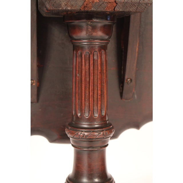 Antique George II Style Mahogany Pie Crust Table For Sale - Image 9 of 13