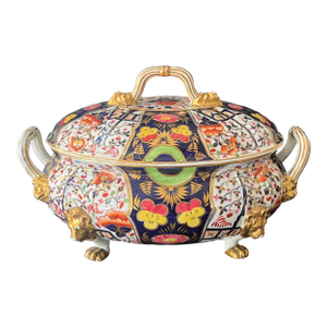 Antique Royal Crown Derby English Emari Tureen Centerpiece