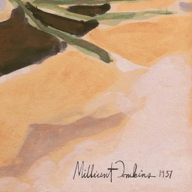 Signed lower right, 'Millicent Tomkins' for Millicent Hanson Tomkins (American, 1930-2021) and dated 1957. Millicent...