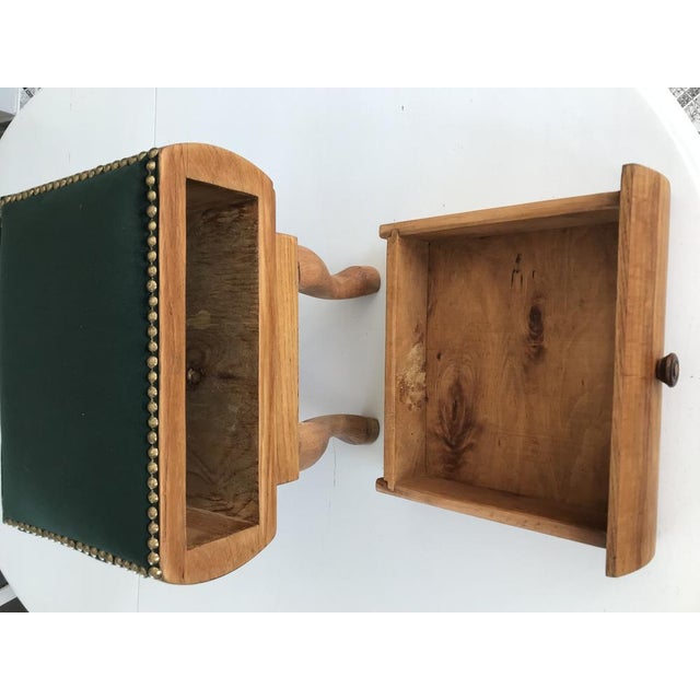 Renovated Footstool Pouf, 1950s For Sale - Image 11 of 18