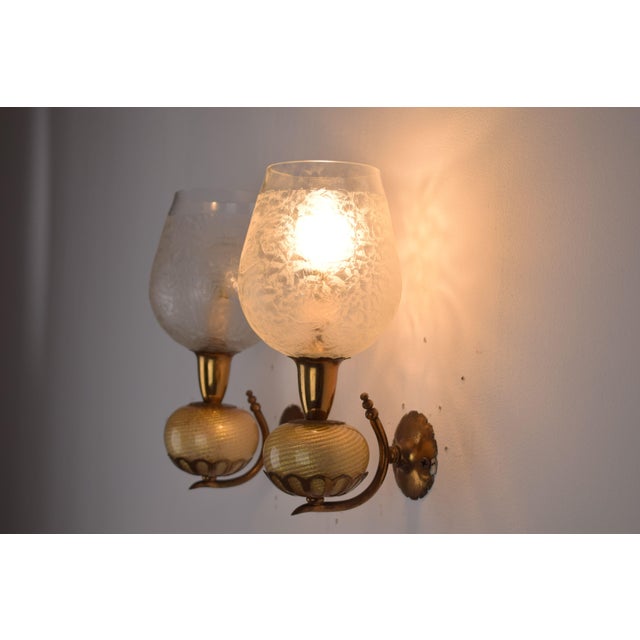 Vintage Wall Lamps from Barovier & Toso, 1940s, Set of 2 For Sale - Image 11 of 15