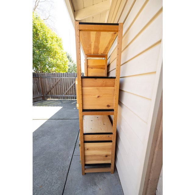 Mid-Century 1980s Lundia Modular Shelving Wall Unit – Natural Solid Pine For Sale In Sacramento - Image 6 of 11