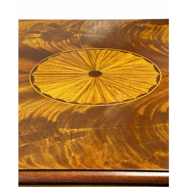 Late 20th Century Pair of Federal Style Mahogany Inlaid Pembroke Tables by Councill Craftsman For Sale - Image 9 of 12