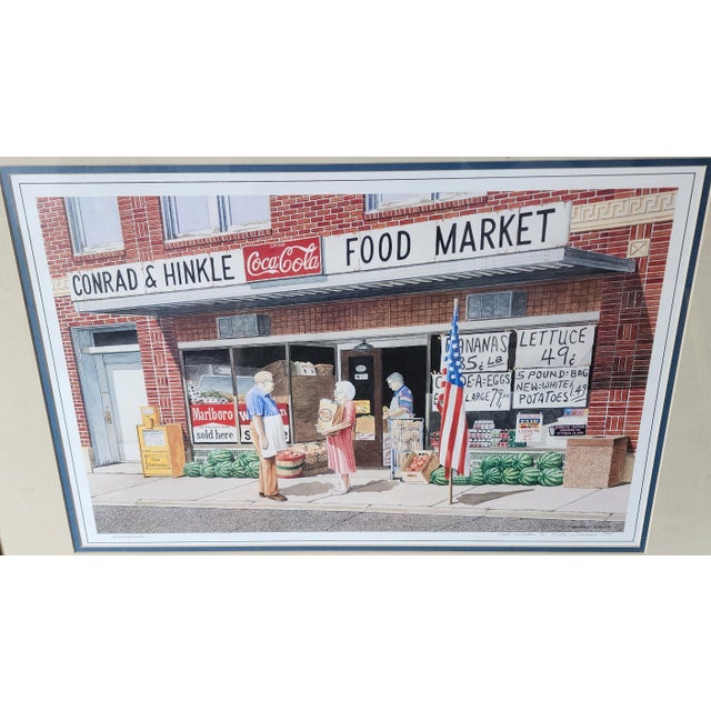 Limited edition offset lithograph by Dempsey Essick in the "Down Home In Lexington" Poster Series ~ Conrad & Hinkle, 1991,...