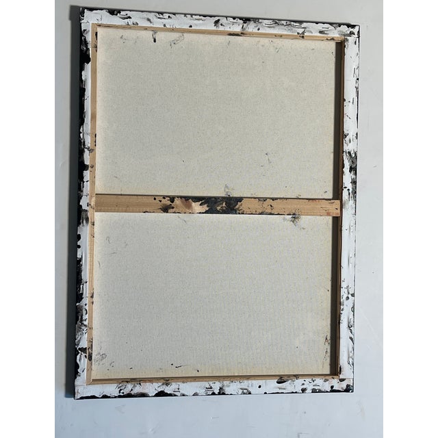 1970s 1970s Abstract Modern Acrylic on Canvas Signed Painting For Sale - Image 5 of 5