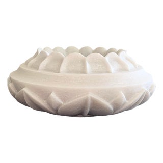 Handcrafted Rajnagar White Marble Planter For Sale