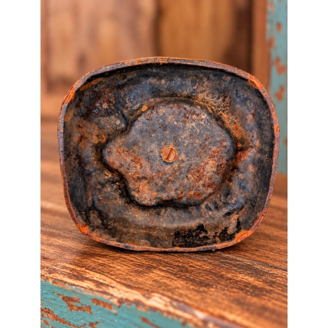Antique Cast Iron Puppo Dog on Pillow Still Bank, Attributed to Hubley, Early 20th Century For Sale - Image 6 of 8