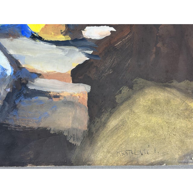 Ivan Krstulovic, Still Life Composition, 1980s, Tempera on Paper For Sale - Image 6 of 7