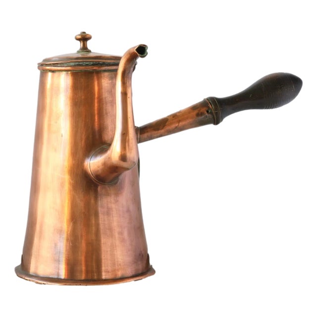 Antique English Copper Chocolate Pot For Sale