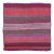 Vintage Frazada Square Kilim in Vibrant Polychrome Striped Pattern - Rug & Kilim For Sale