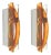 Italian Amber Murano Wall Lights from Poliarte, 1970s, Set of 2 For Sale