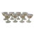 Vintage Golden Leaves Glasses, Set of 8 For Sale