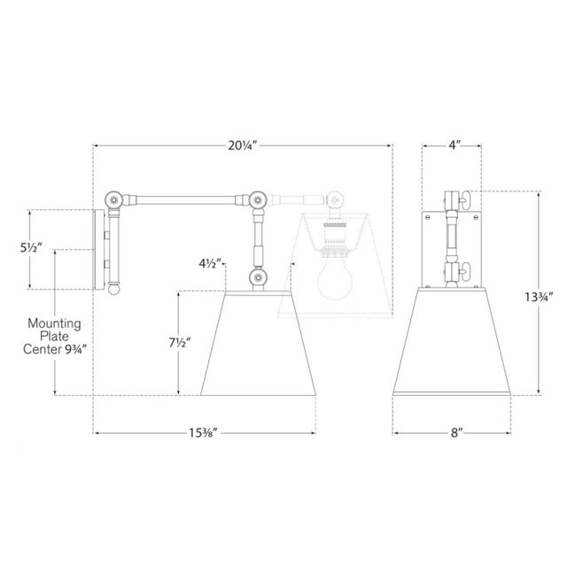 Description: The Graves by Suzanne Kasler is both refined and functional. Featuring articulating arms in bronze, nickel,...