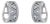 10K White Gold Womens Round Diamond Small Huggies Earrings 7/8 Cttw, A Pair For Sale