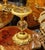 French Set of 3 Crystal & Gilded Brass Candlestick Holders – French Style Decorative Candleholders For Sale - Image 3 of 5