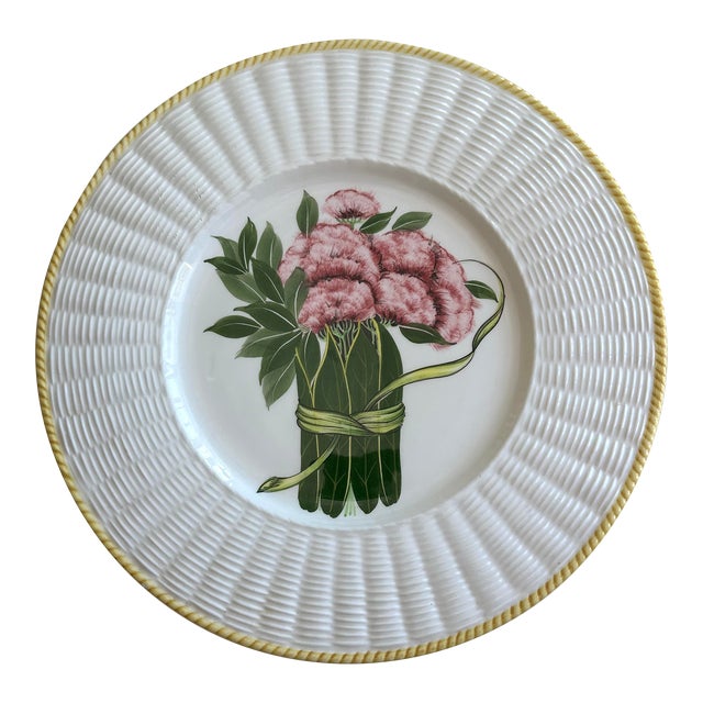 Este Ceramiche Italian Floral Charger Plate For Sale