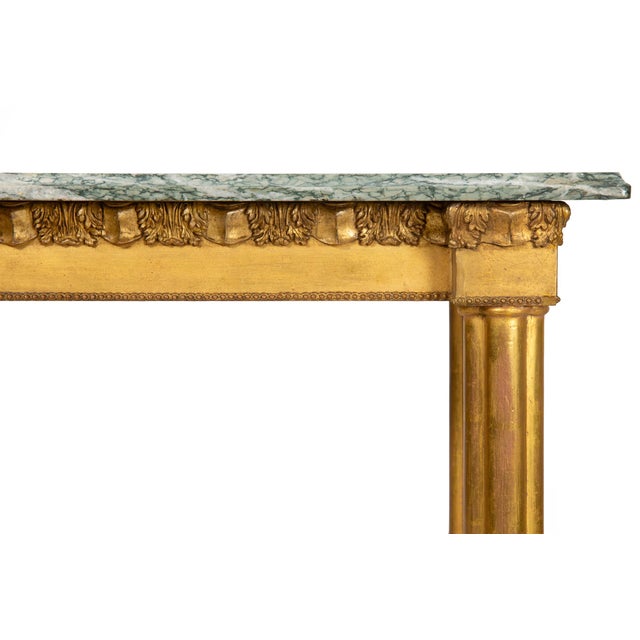 Neoclassical Simulated Bamboo Giltwood Console Pier Table, 20th Century For Sale - Image 10 of 16