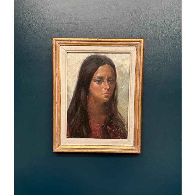 Meriv, Portrait, 1960s, Oil on Canvas, Framed For Sale - Image 12 of 18