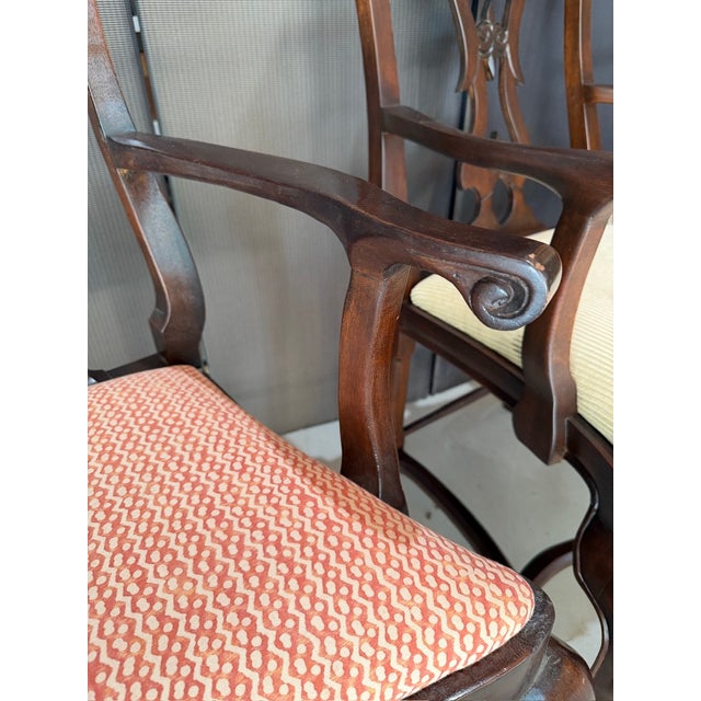 Portugese Rococo Dining Chairs, 6-18th Century, 4- 20th Century Reprod. For Sale - Image 10 of 11