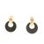 Contemporary Late 20th Century Pair of Onyx Doorknocker Earrings For Sale - Image 3 of 3