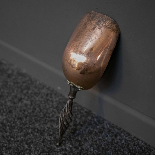 Metal Antique Victorian Copper Helmet Coal Bucket For Sale - Image 7 of 15