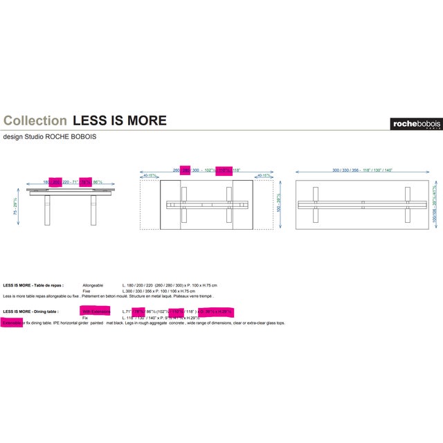 Roche Bobois “Less Is More” Glass & Concrete Dining Table W/ 6 Cédric Ragot Stiletto Chairs + 2 Ava Armchairs by Song Wen Zhong For Sale - Image 11 of 11