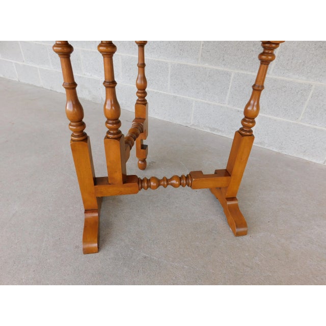 Wallace Nutting Maple Tilt-Top Gate Leg Tuck Away Table #616 For Sale - Image 4 of 12