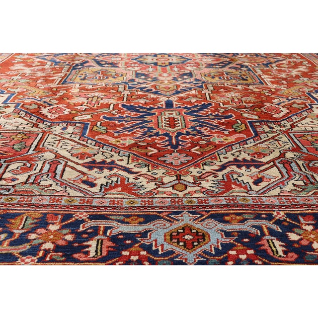 Late 19th Century Late 19th Century Persian Heriz Rug, 08'03 X 11'11 For Sale - Image 5 of 10