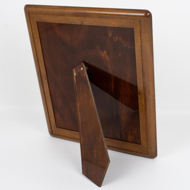 Umberto Mascagni Shiny Gilt Aluminum Picture Frame, Italy 1970s For Sale In Atlanta - Image 6 of 8