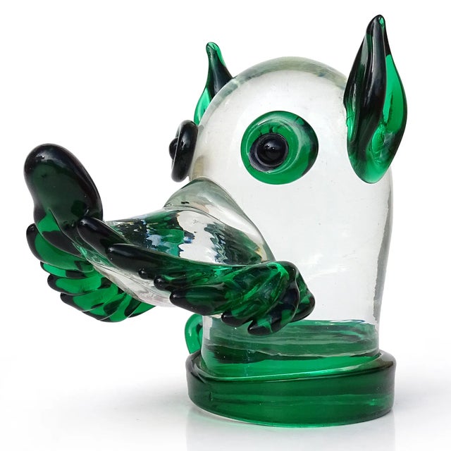 Mid-Century Modern Fratelli Toso Murano Green Italian Art Glass Scotty Terrier Puppy Dog Figurative Paperweight Sculpture For Sale - Image 3 of 5