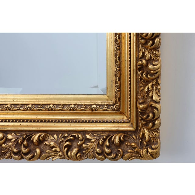 Baroque Giltwood Mirror with Acanthus Carvings, France, 1880 For Sale - Image 9 of 11