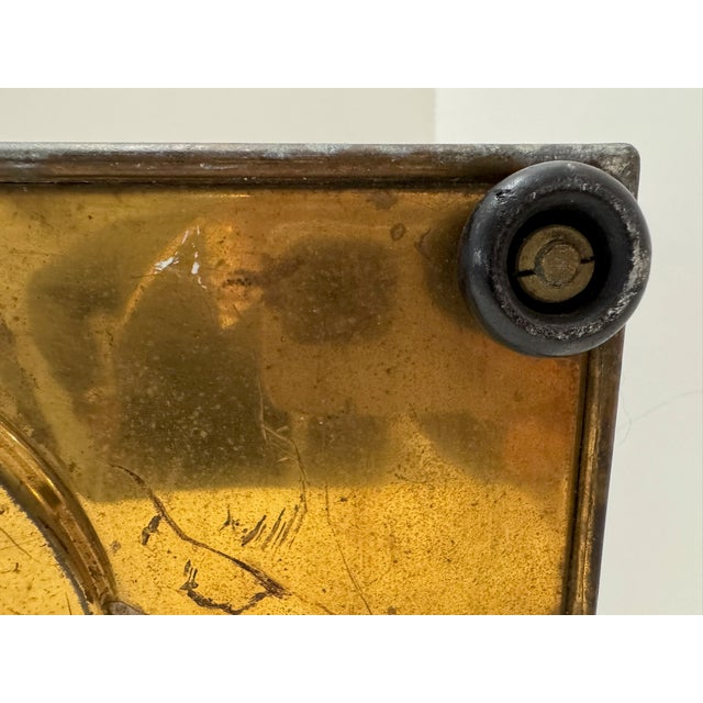 Antique Brass Double Burner Warming Stand Chafing Dish Base Hammered Top C. 1890–1910 For Sale - Image 10 of 10