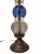 Blue Vintage 1940s Glass Table Lamp For Sale - Image 8 of 11