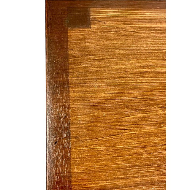 Brown Vintage Mid Century Modern Small Parsons Side Table For Sale - Image 8 of 16