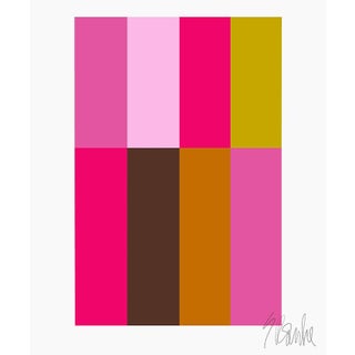 Pink Composition Fine Art Print 20" X 24" by Liz Roache For Sale