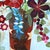 2020s Western Bouquet - Original Blue Floral Boot Collage Mixed Media Work on Paper by Maria C Bernhardsson For Sale - Image 5 of 7